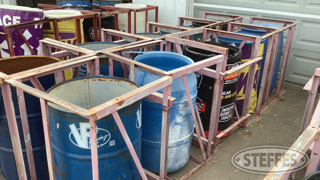 (10) Metal Barrel Cages w/ Barrels
